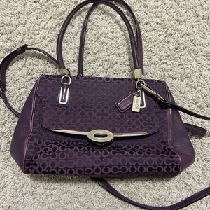 Coach Dark Purple Satchel Bag
